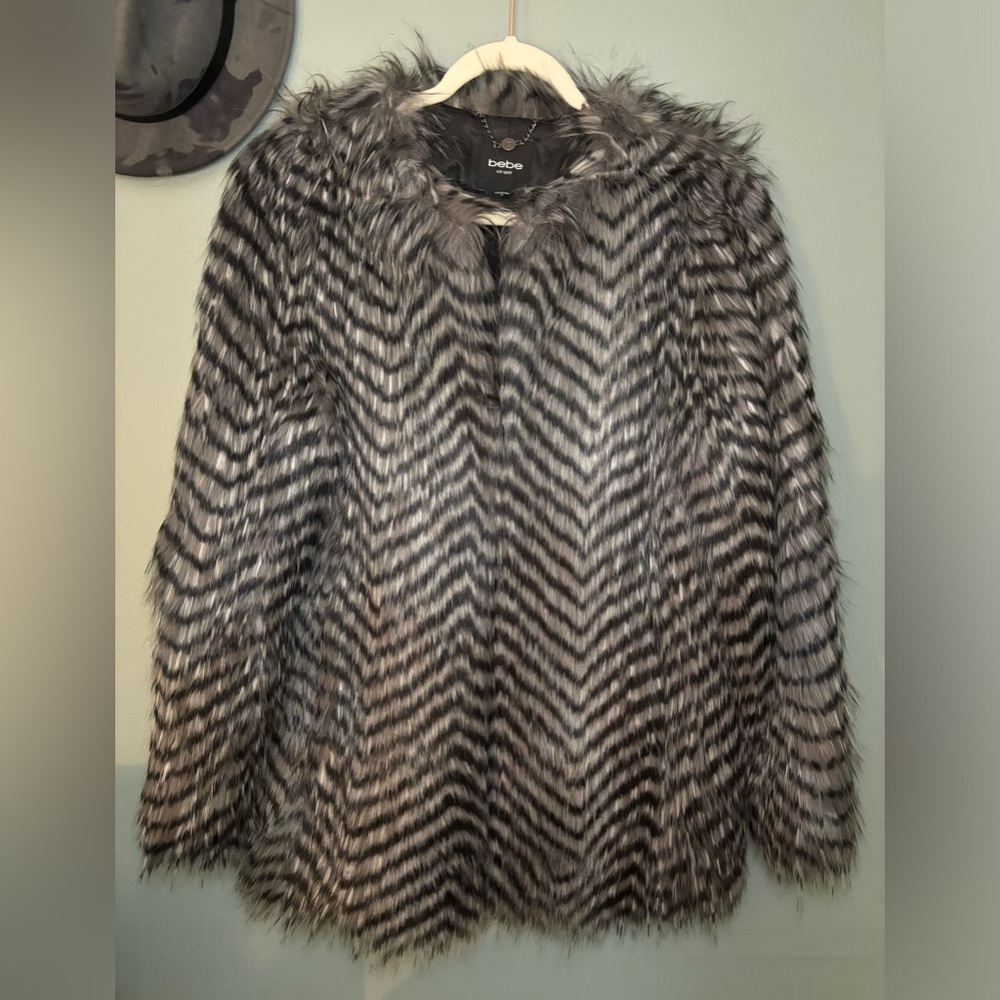 Bebe Faux Fur Coat